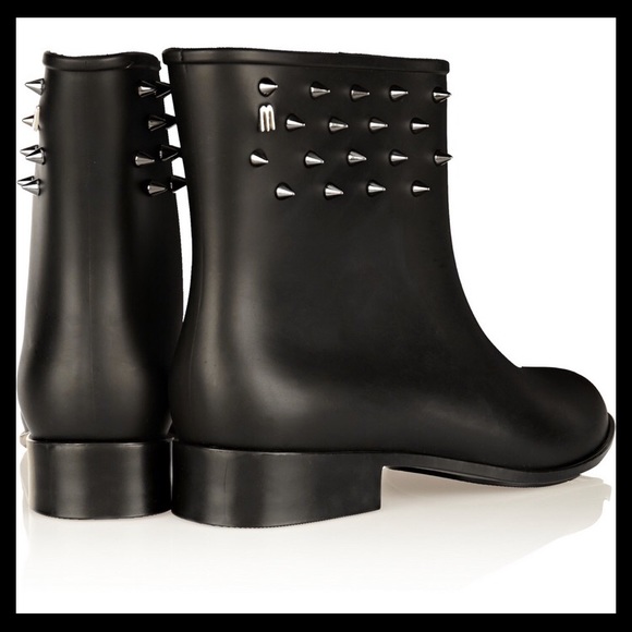 Melissa Shoes - Melissa Moon Dust spiked studs ankle rain …